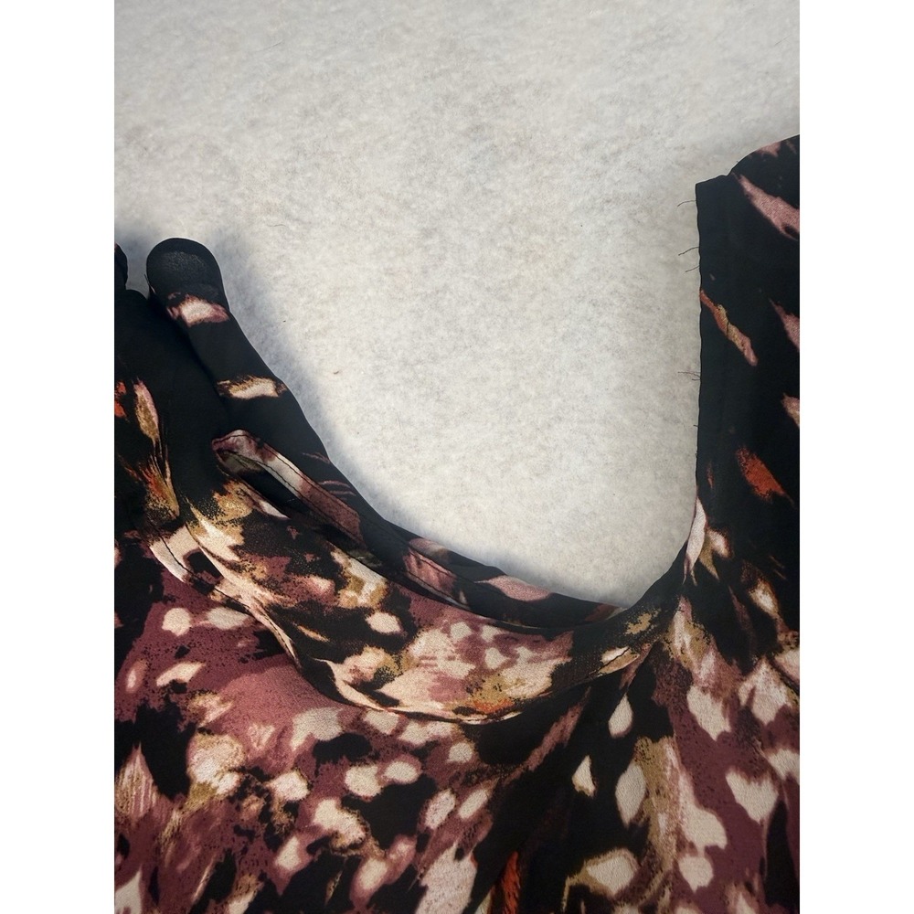 Cato Plus Size 22/24W Floral Cold Shoulder Blouse V Neck Ruffle Sleeve Top - Picture 2 of 7